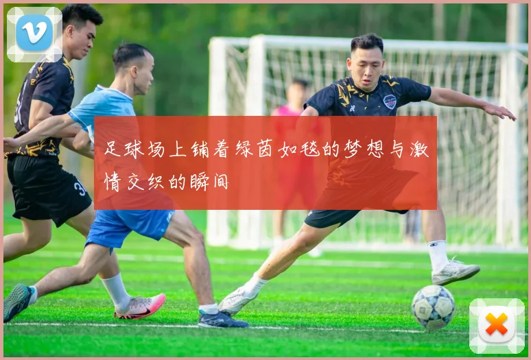 足球场上铺着绿茵如毯的梦想与激情交织的瞬间